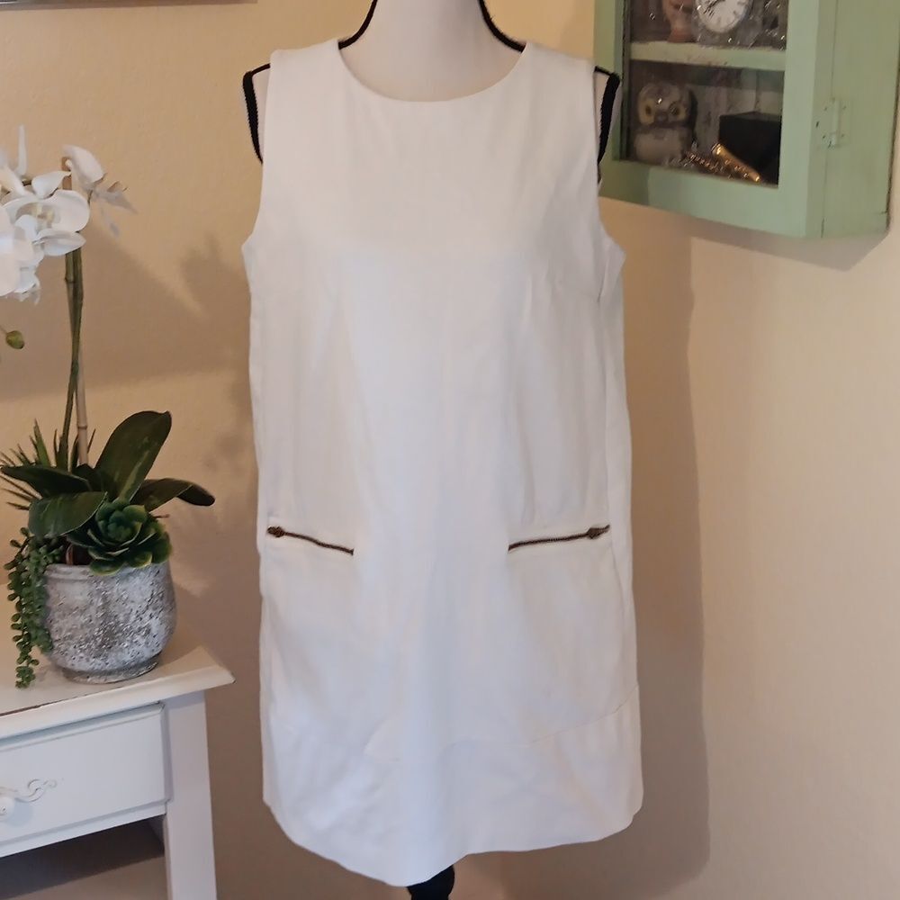 J. Crew Off-White Stretch Shift Dress. Beachy. Coastal Cowgirl. Cruise.